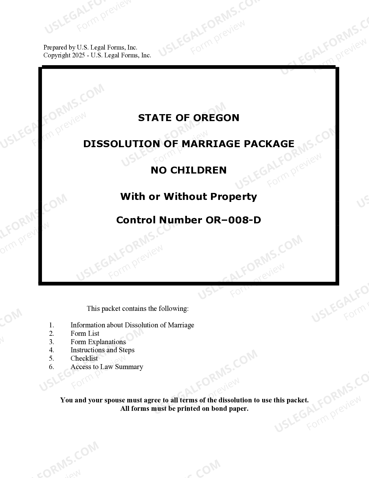Oregon Marriage License Form US Legal Forms