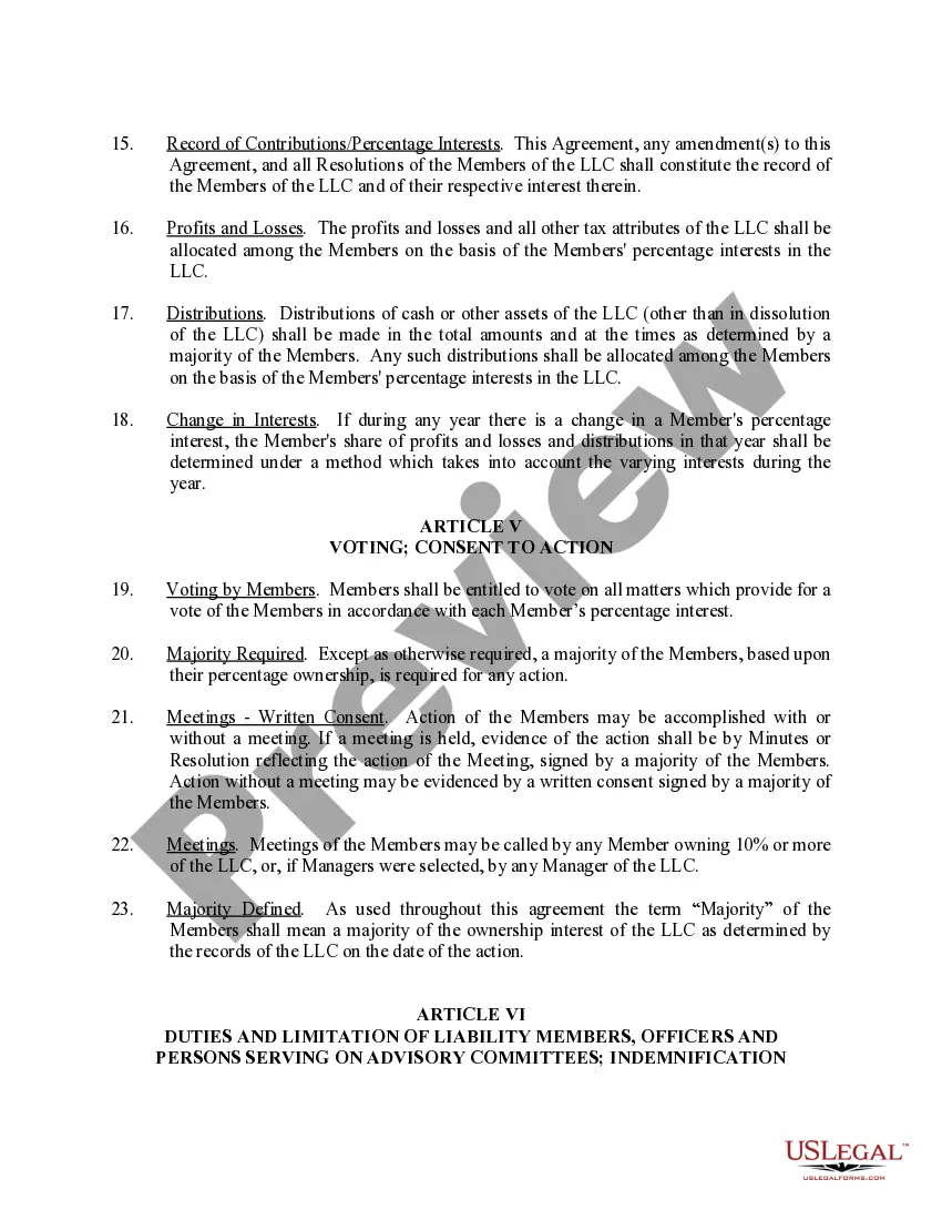 Get Limited Liability Company LLC Operating Agreement Preview Limited Liability Company LLC Operating Agreement