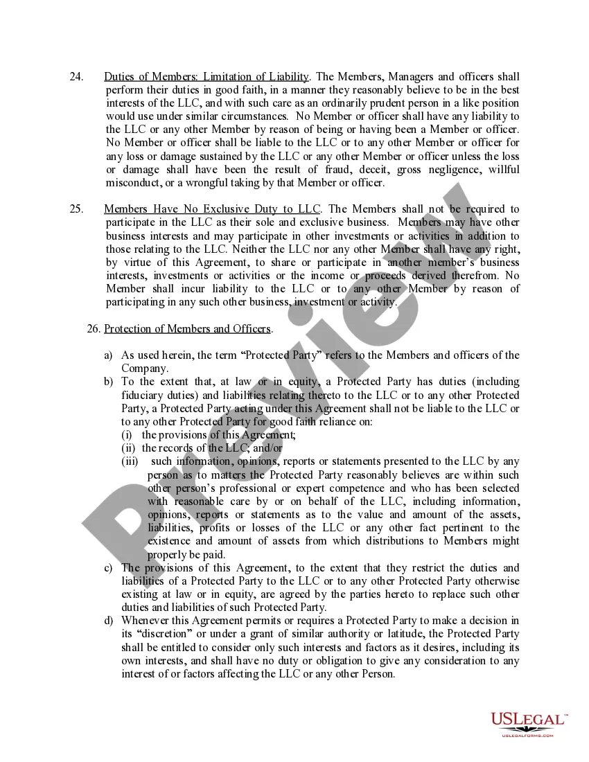 Get Limited Liability Company LLC Operating Agreement Preview Limited Liability Company LLC Operating Agreement