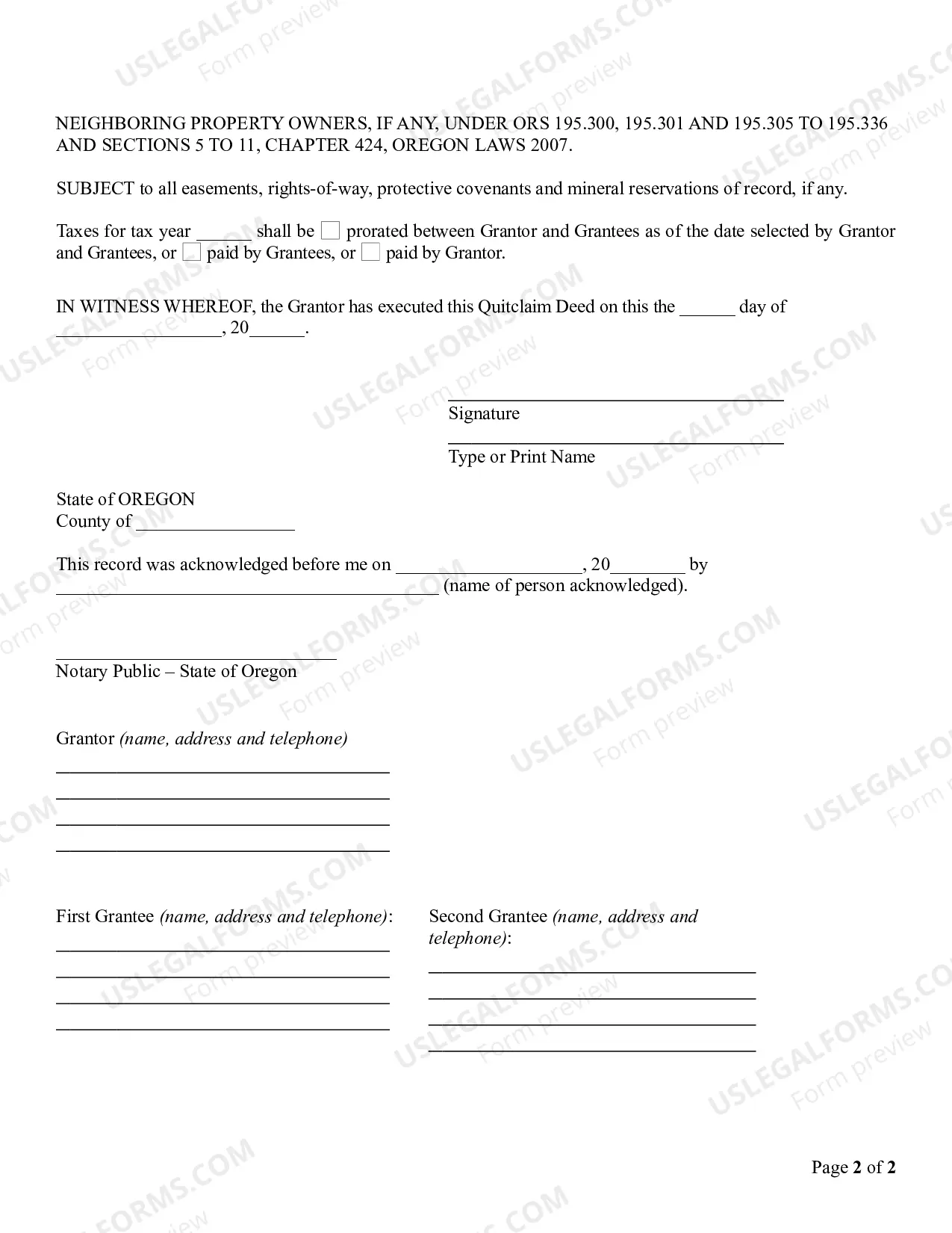 Preview Quitclaim Deed from Individual to Husband and Wife
