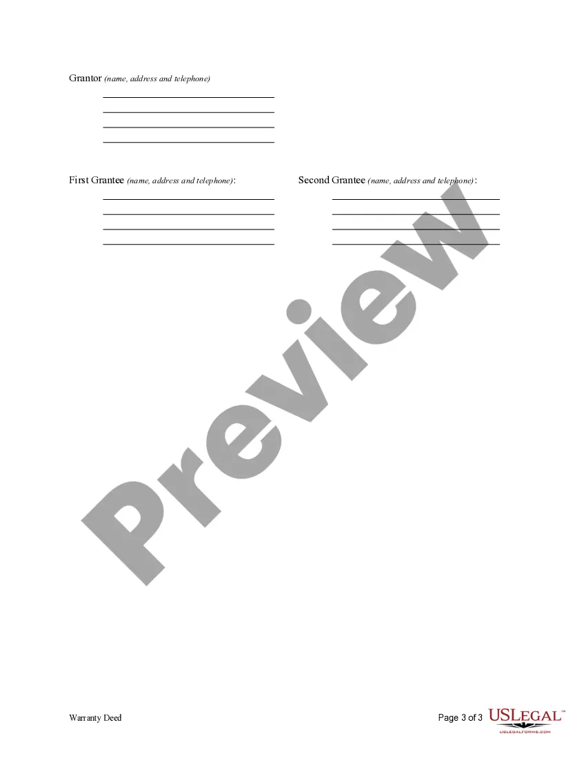 Get Warranty Deed from Individual to Husband and Wife Preview Warranty Deed from Individual to Husband and Wife