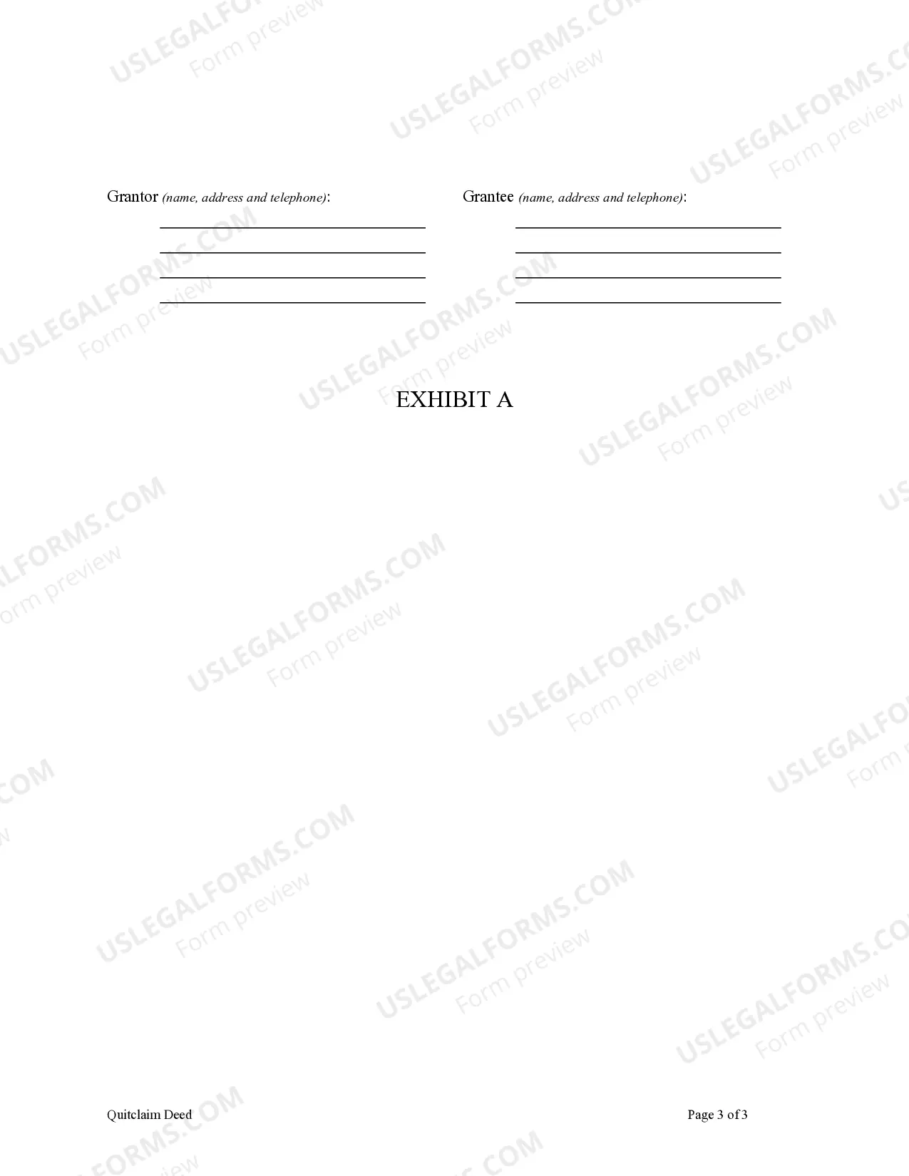 Preview Quitclaim Deed from Corporation to LLC