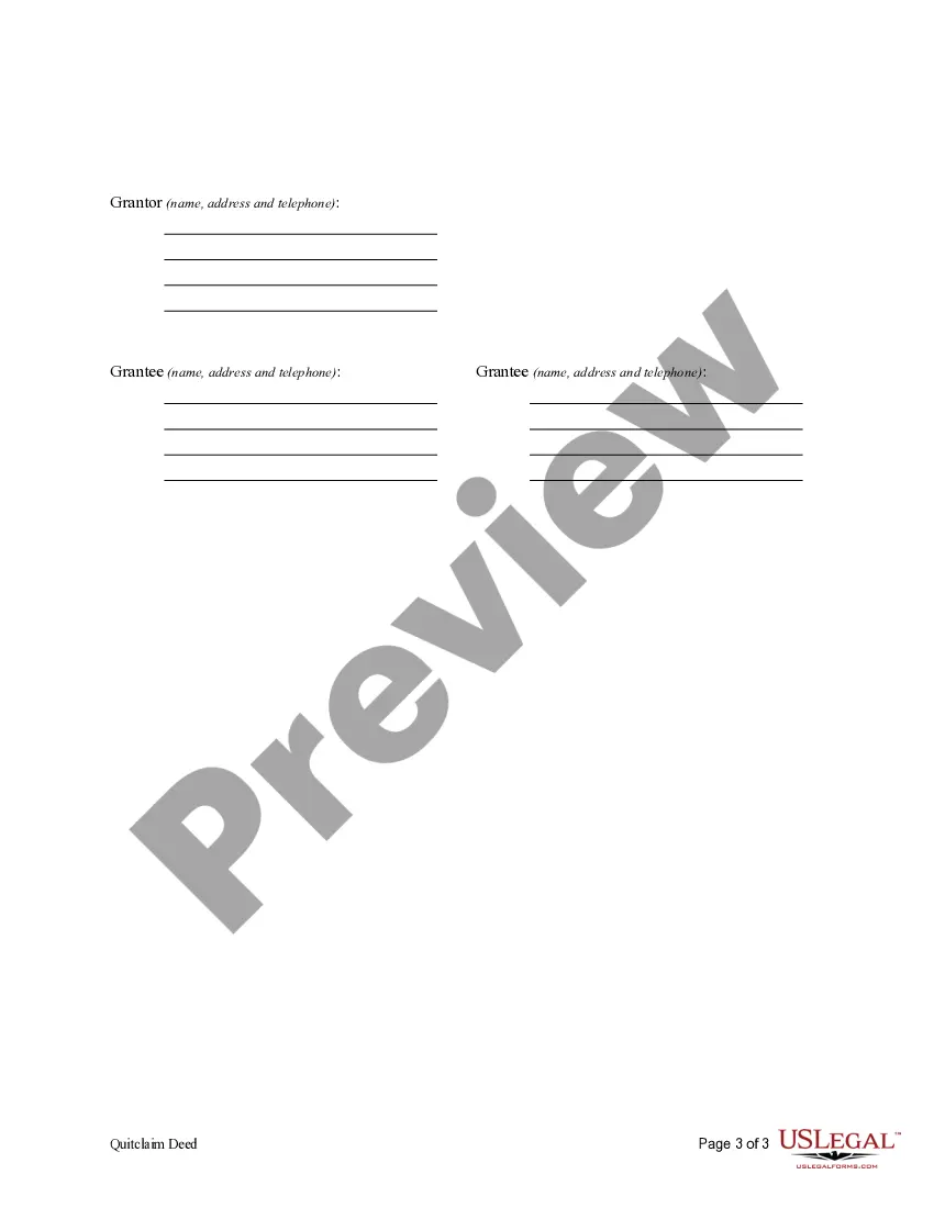 Preview Quitclaim Deed from Corporation to Two Individuals