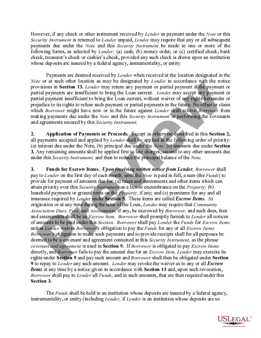 Preview Deed of Trust on Residential Property Securing Loan made by One Individual to Another Individual