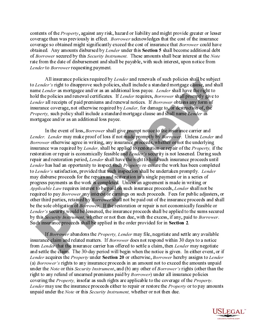 Preview Deed of Trust on Residential Property Securing Loan made by One Individual to Another Individual