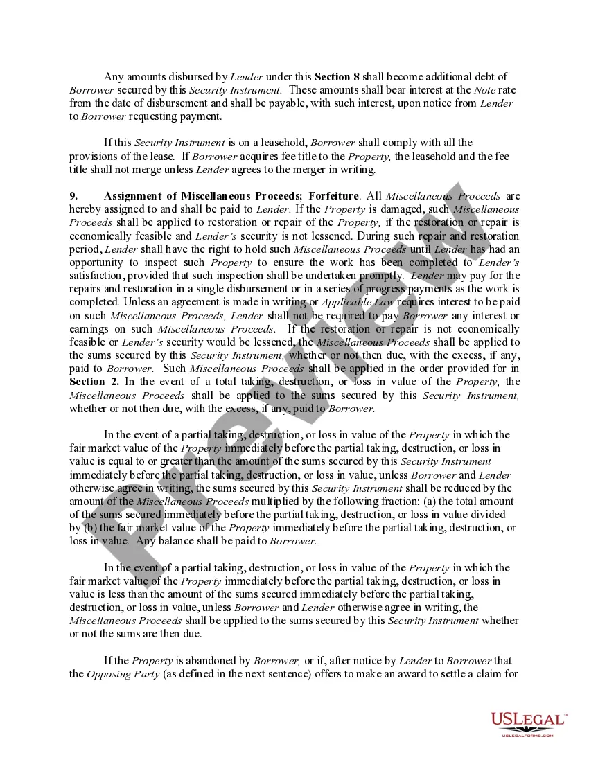 Preview Deed of Trust on Residential Property Securing Loan made by One Individual to Another Individual