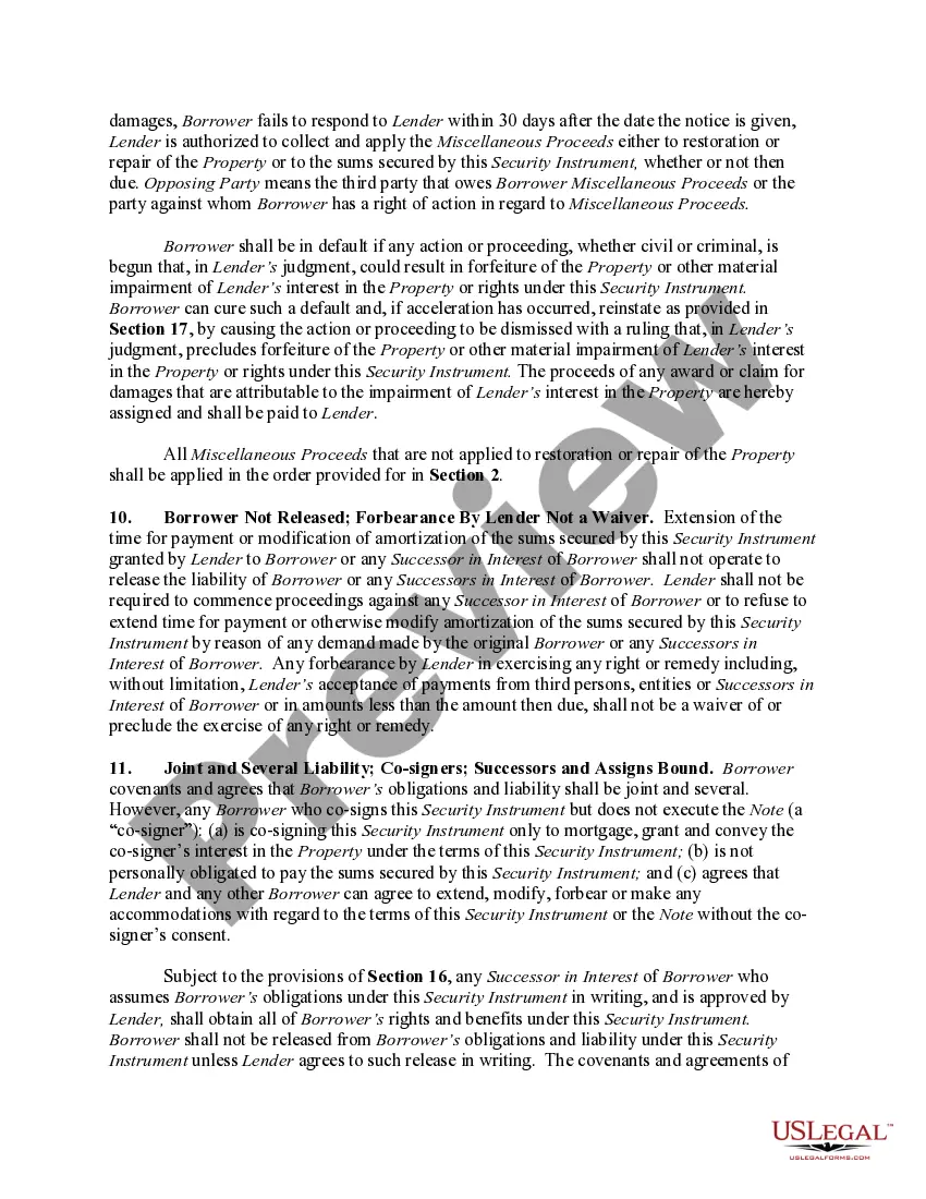 Preview Deed of Trust on Residential Property Securing Loan made by One Individual to Another Individual