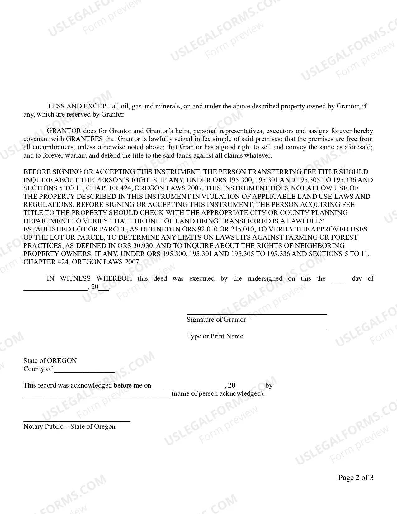 Preview Warranty Deed from Husband to Himself and Wife