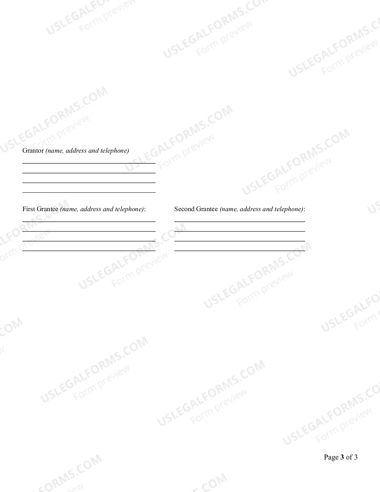 Preview Warranty Deed from Husband to Himself and Wife