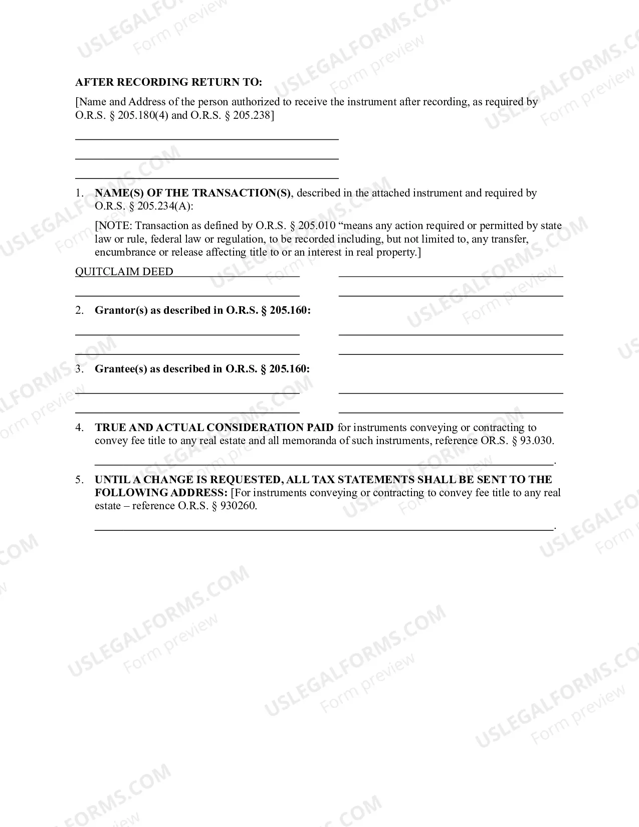 Preview Quitclaim Deed - Limited Liability Company to Individual