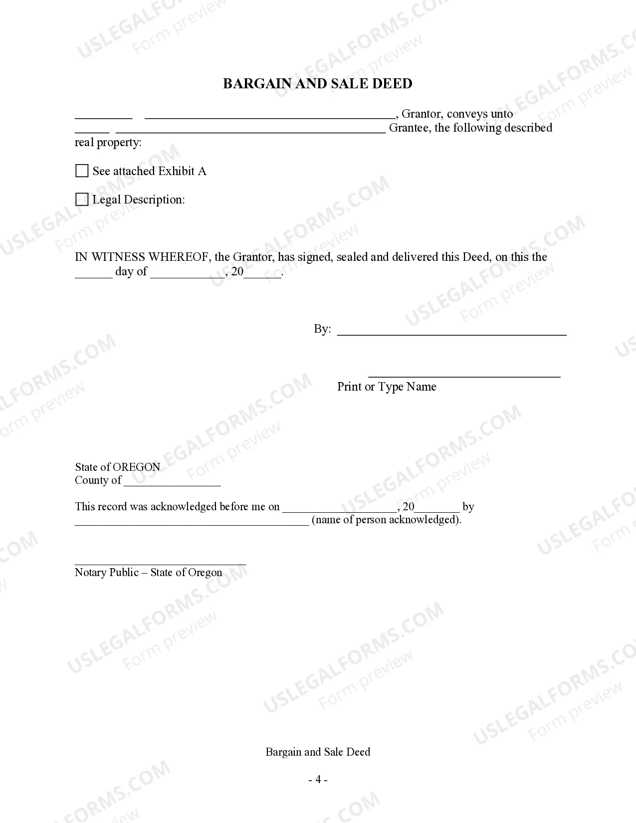 Preview Bargain and Sale Deed - Individual to Individual