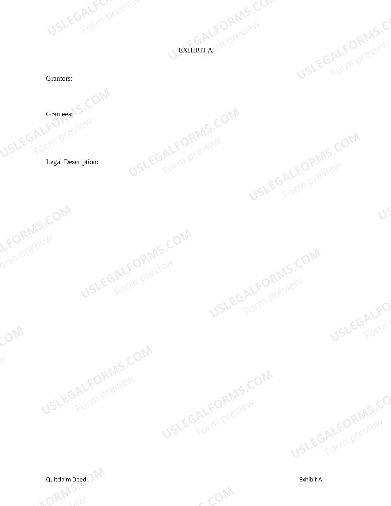 Preview Quitclaim Deed - Husband and Wife to Three (3) Individuals