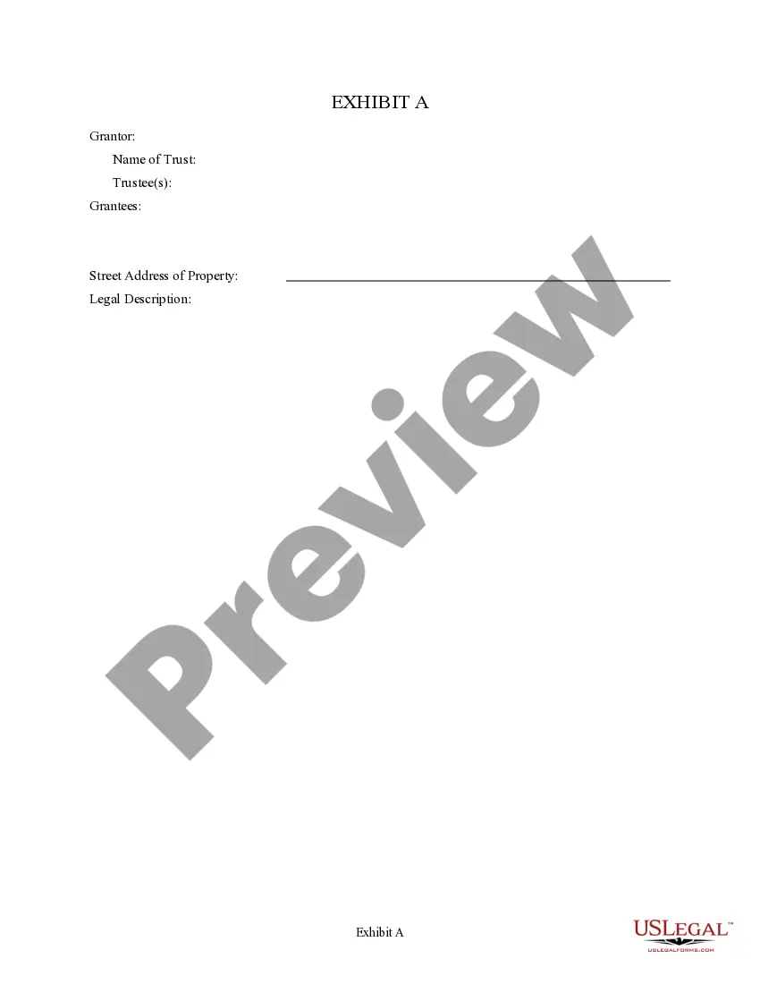 Preview Warranty Deed from a Trust to a Husband and Wife