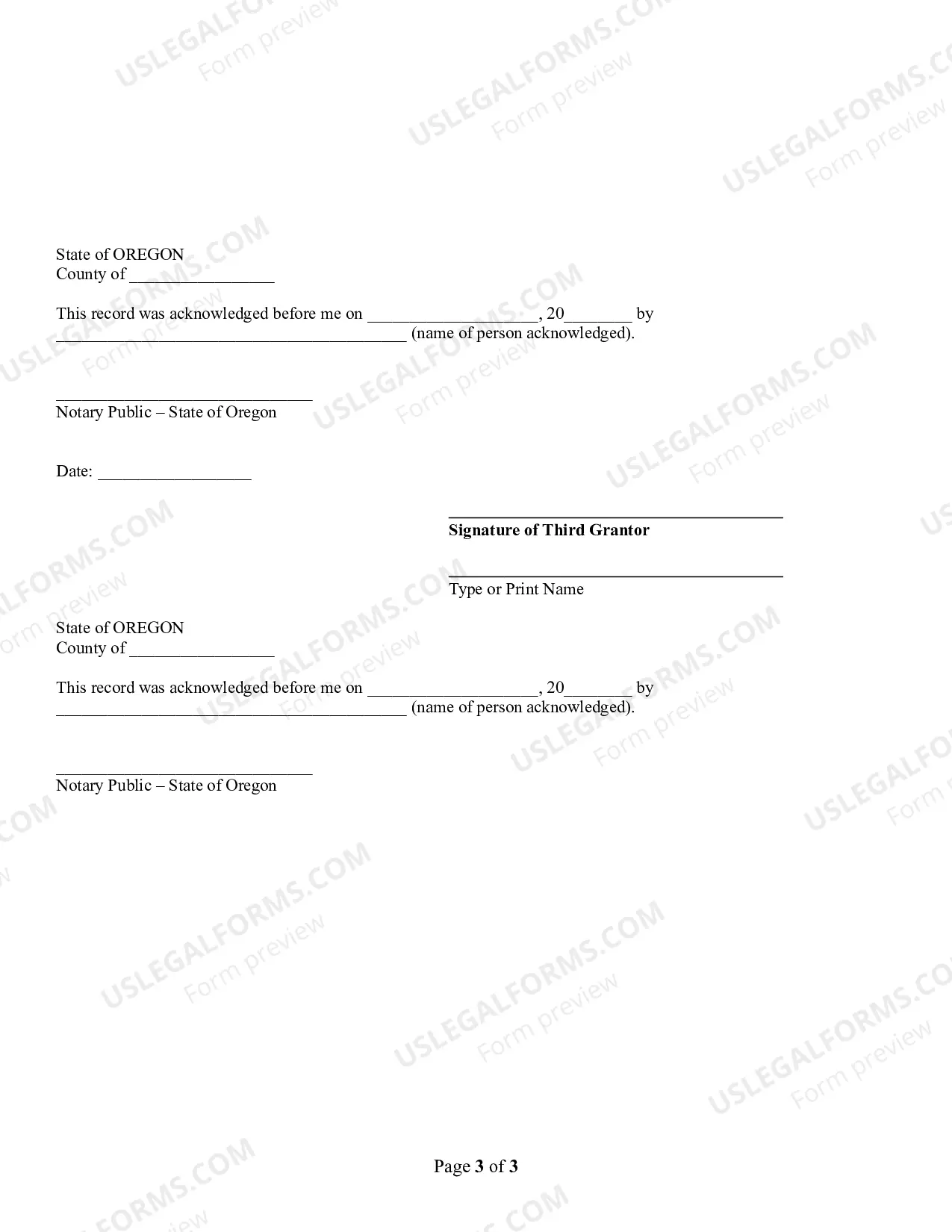 Preview Quitclaim Deed - Three Individuals to One Individual