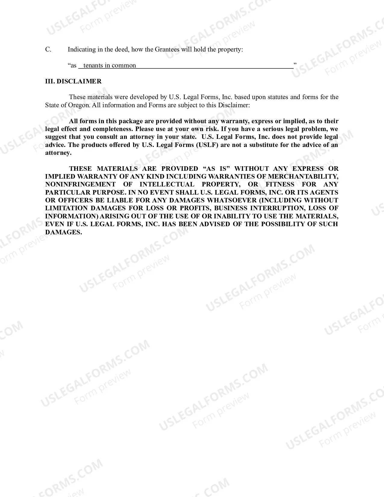 Preview Quitclaim Deed - Husband and Wife to Husband, Wife and an Individual