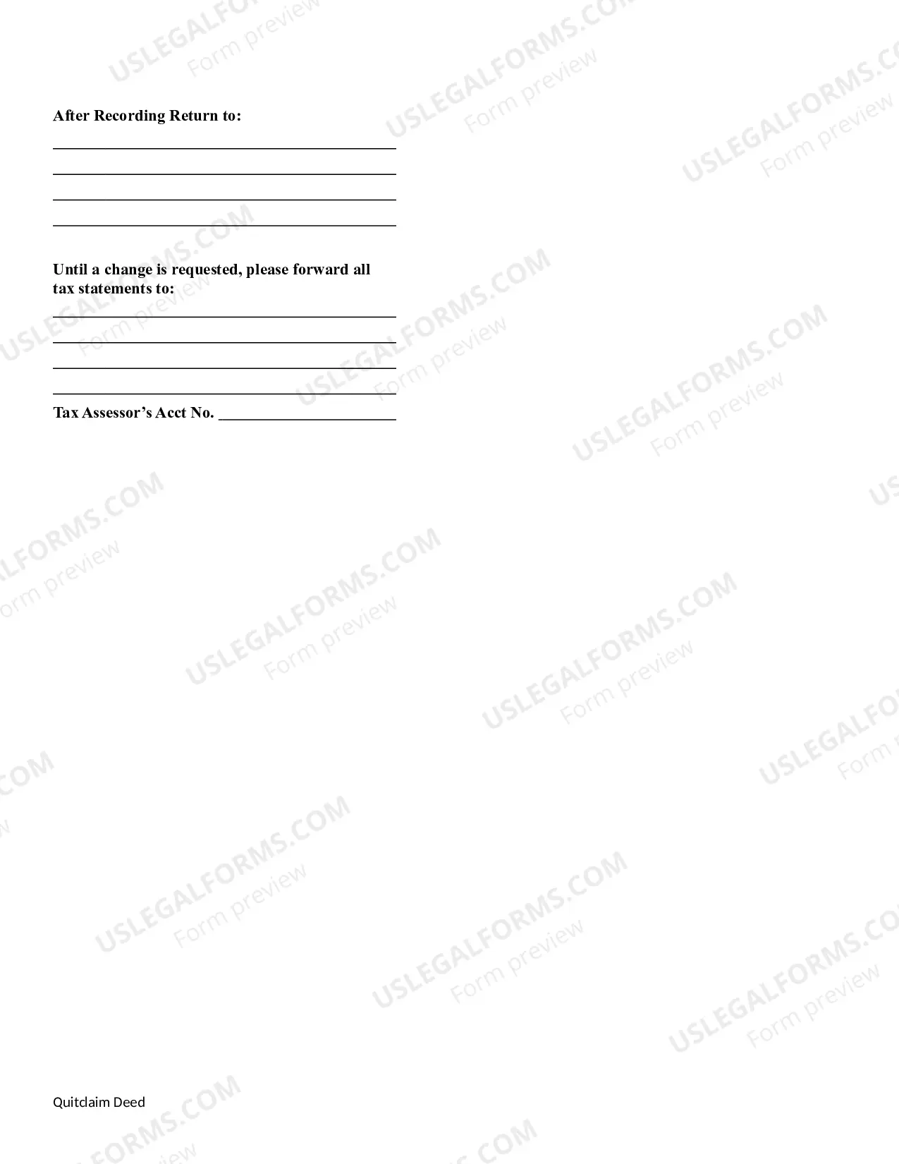 Preview Quitclaim Deed - Husband and Wife to Husband, Wife and an Individual