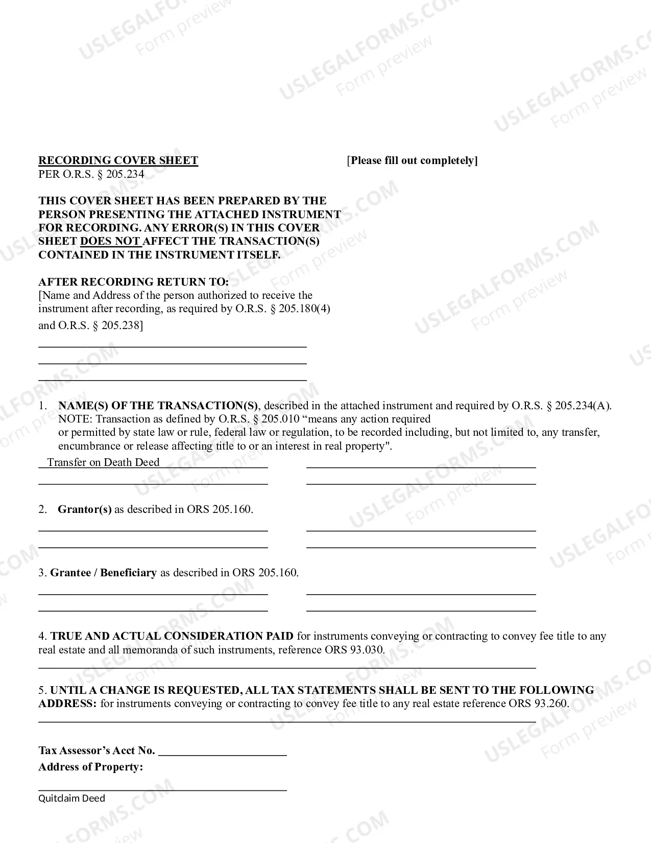 Preview Quitclaim Deed - Limited Liability Company to Municipal Corporation