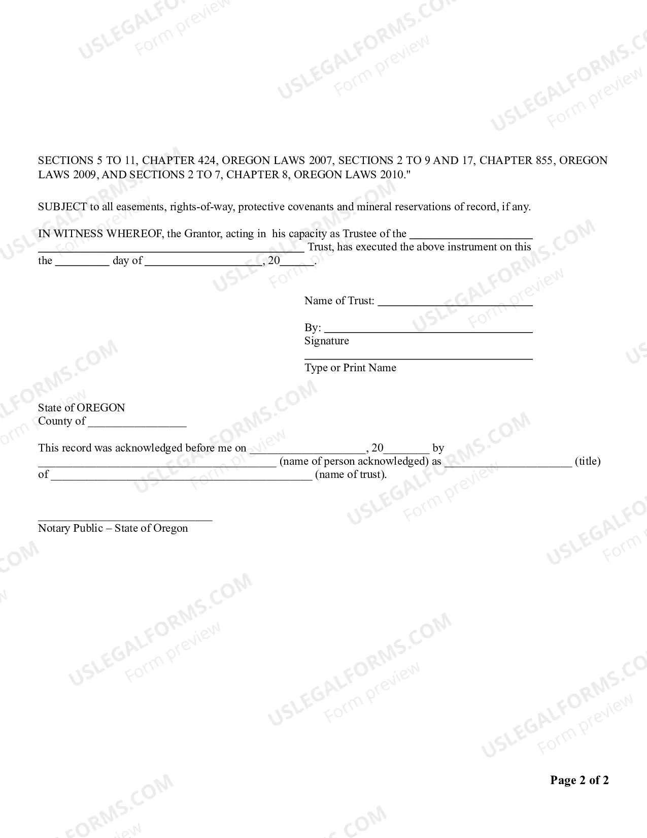 Preview Grant Deed from a Trust to an Individual