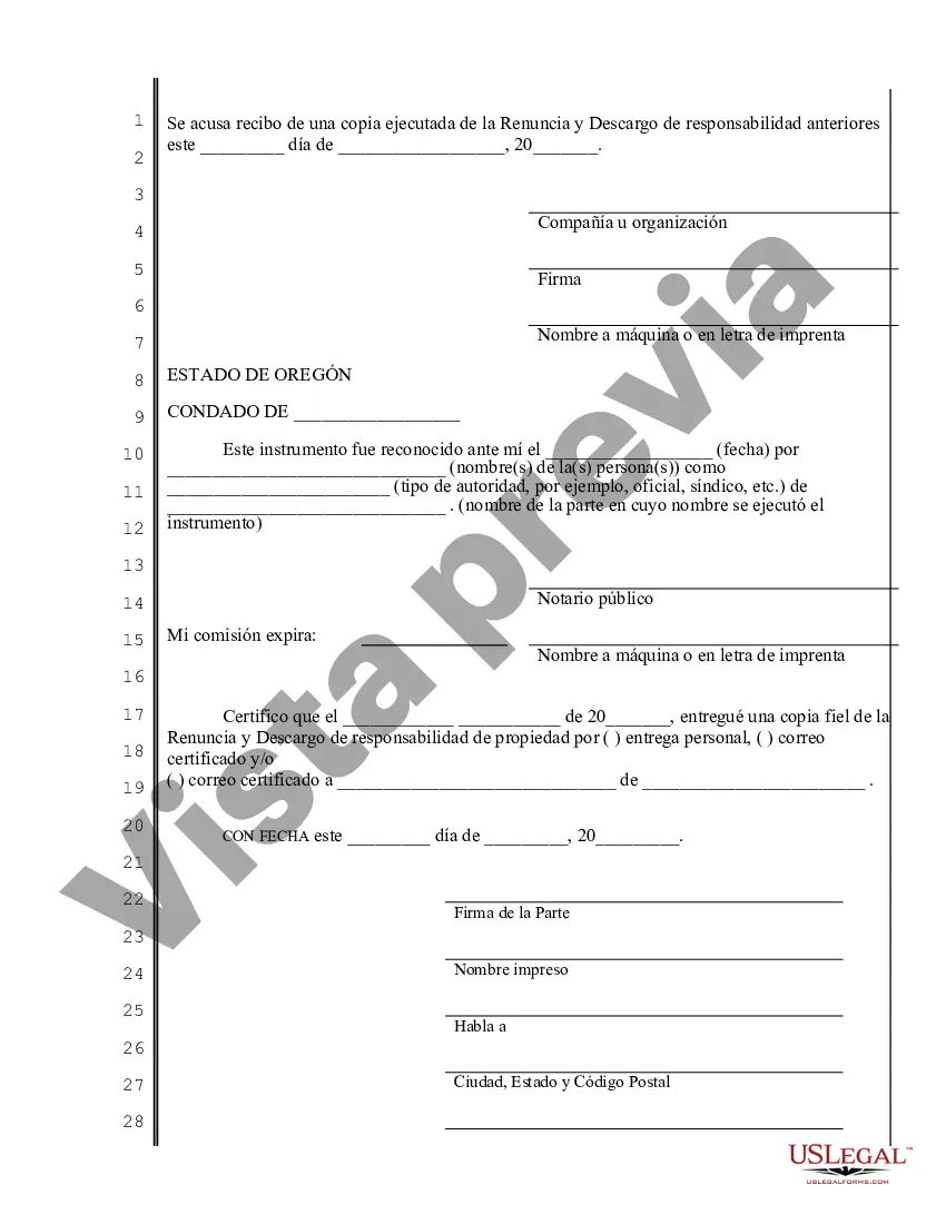 Preview Renuncia y Renuncia de Bienes del Seguro de Vida o Contrato de Renta Vitalicia