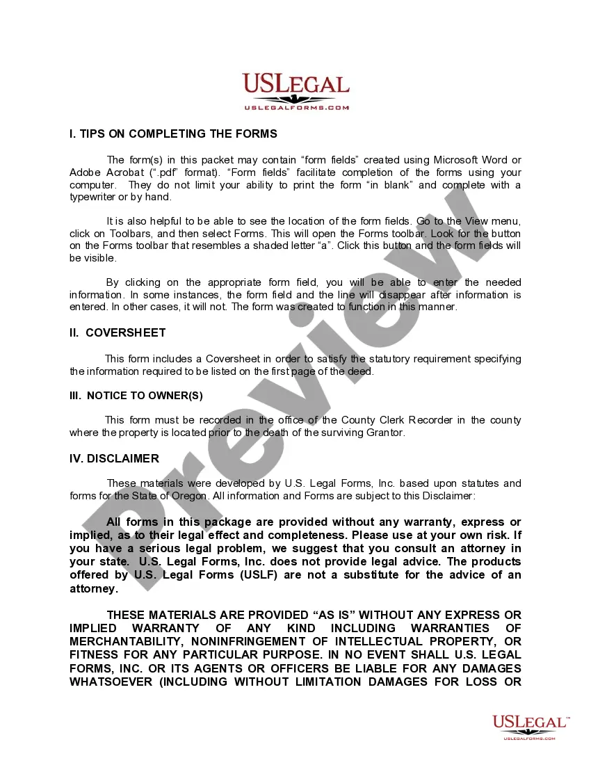 Get Transfer on Death Deed from Two (2) Individuals or Husband and Wife to an Individual WITHOUT provision for appointment of Alternate Beneficiary. Preview Transfer on Death Deed from Two (2) Individuals or Husband and Wife to an Individual WITHOUT provision for appointment of Alternate Beneficiary.