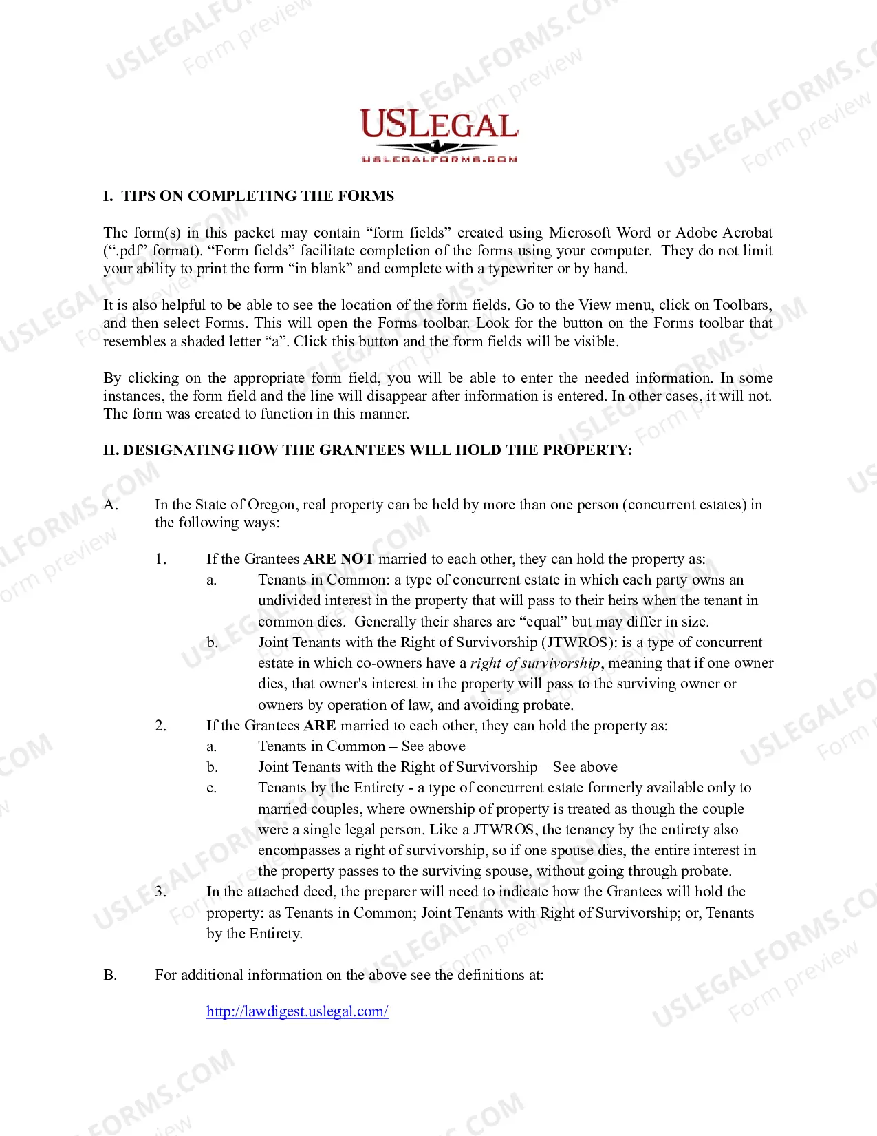 Preview Warranty Deed from two individuals / husband and wife to two individuals / husband and wife