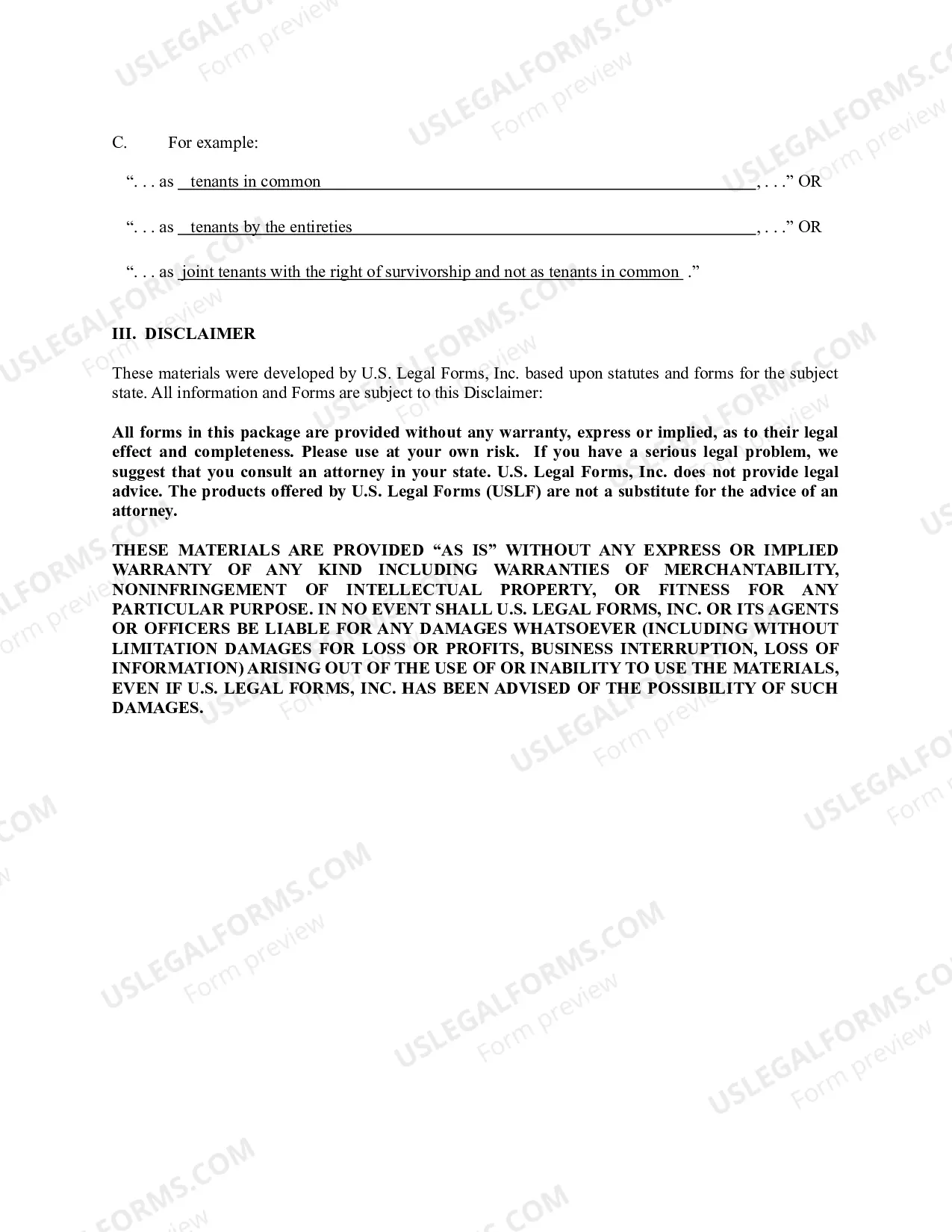 Preview Warranty Deed from two individuals / husband and wife to two individuals / husband and wife