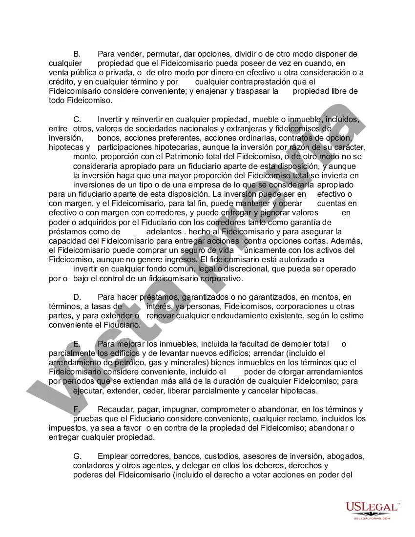 Preview Fideicomiso irrevocable para el beneficio de por vida del fideicomitente discapacitado con poder de invasión en el fideicomitente