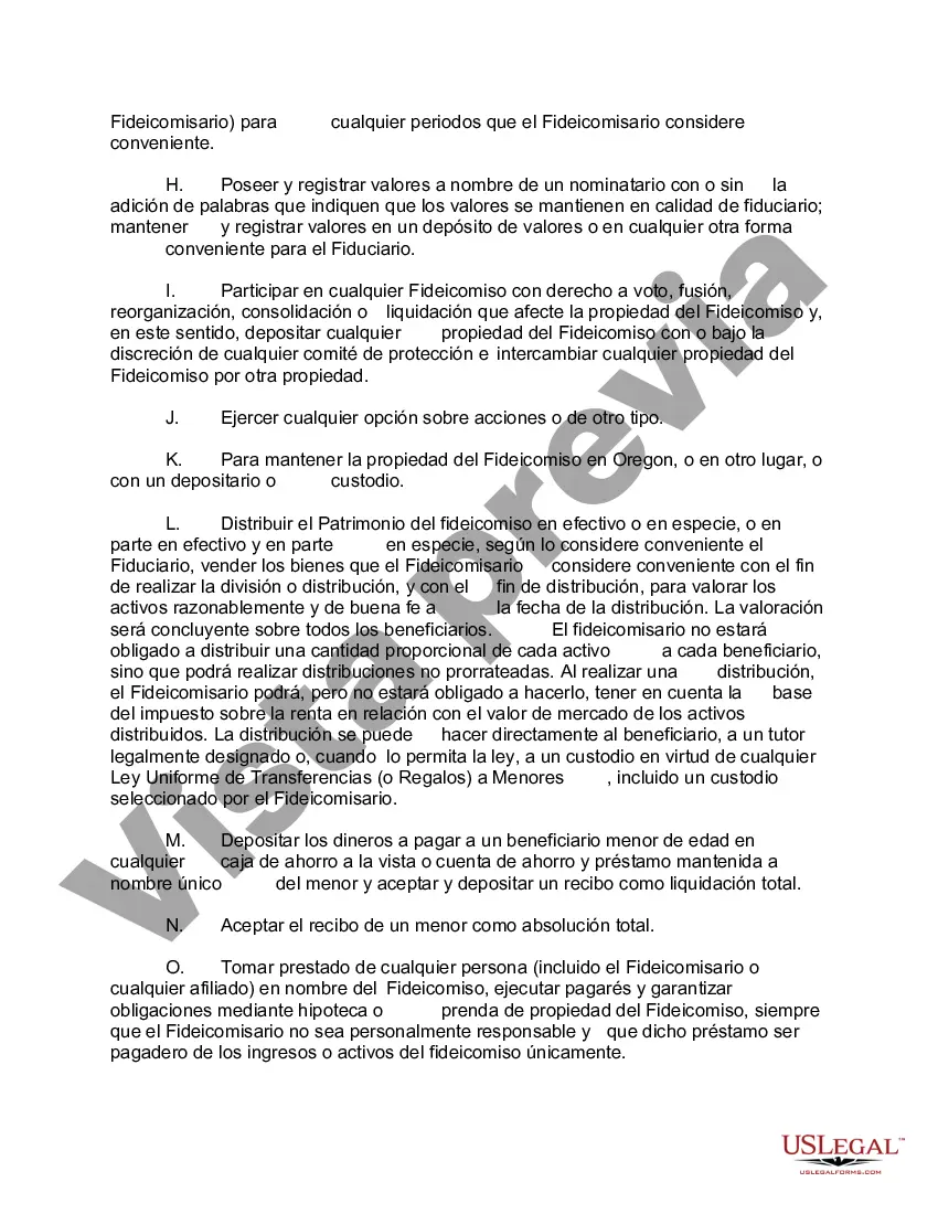 Preview Fideicomiso irrevocable para el beneficio de por vida del fideicomitente discapacitado con poder de invasión en el fideicomitente