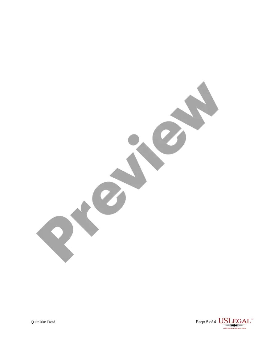 Preview Quitclaim Deed from Four Individuals to One Individual