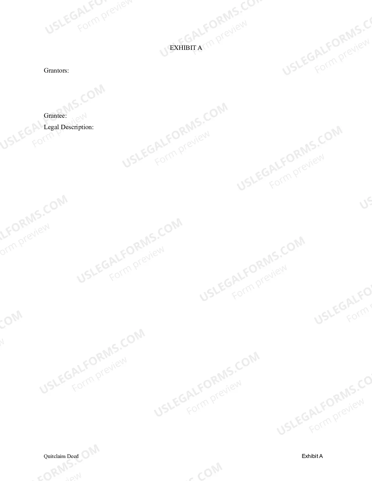 Preview Quitclaim Deed from Four Individuals to One Individual