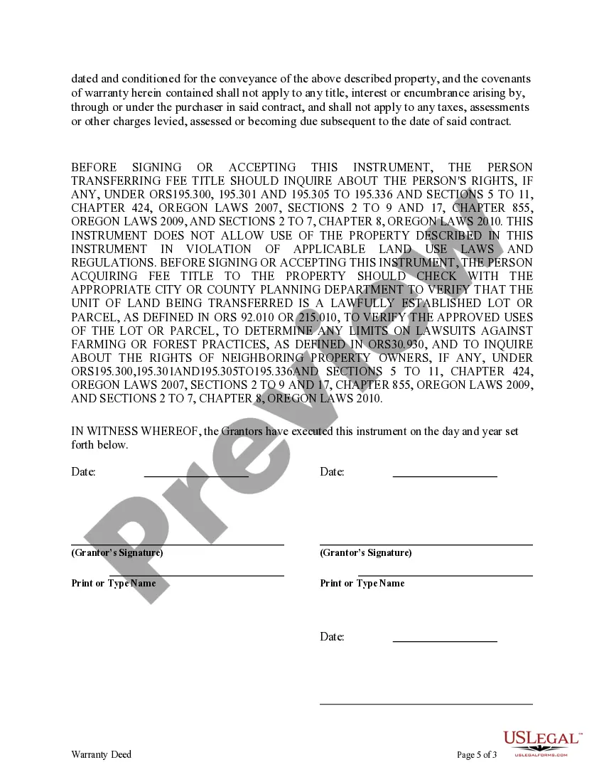 Preview Special Warranty Deed - Fulfillment from three Individuals to one Individual.