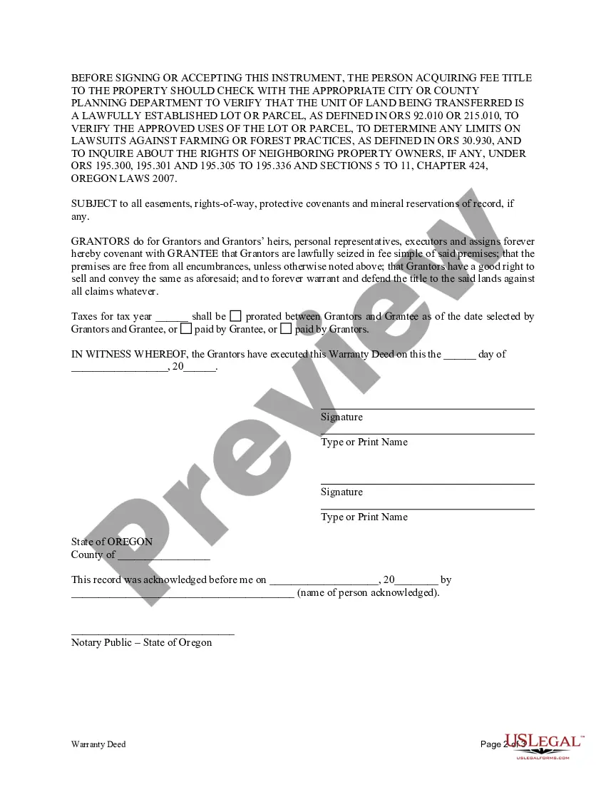 Get Warranty Deed from two Individuals to LLC Preview Warranty Deed from two Individuals to LLC