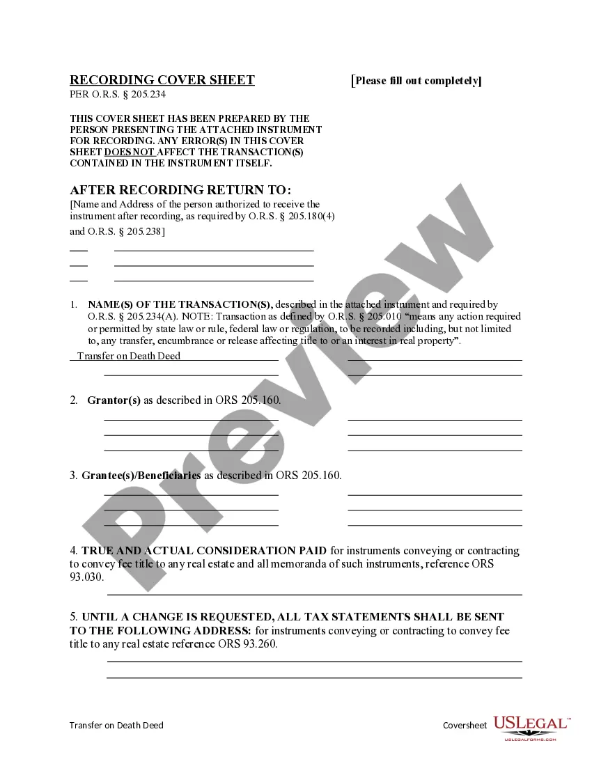 Get Transfer on Death Deed from Two Individuals or Husband and Wife to Two Individuals with provision for Successor Beneficiaries. Preview Transfer on Death Deed from Two Individuals or Husband and Wife to Two Individuals with provision for Successor Beneficiaries.