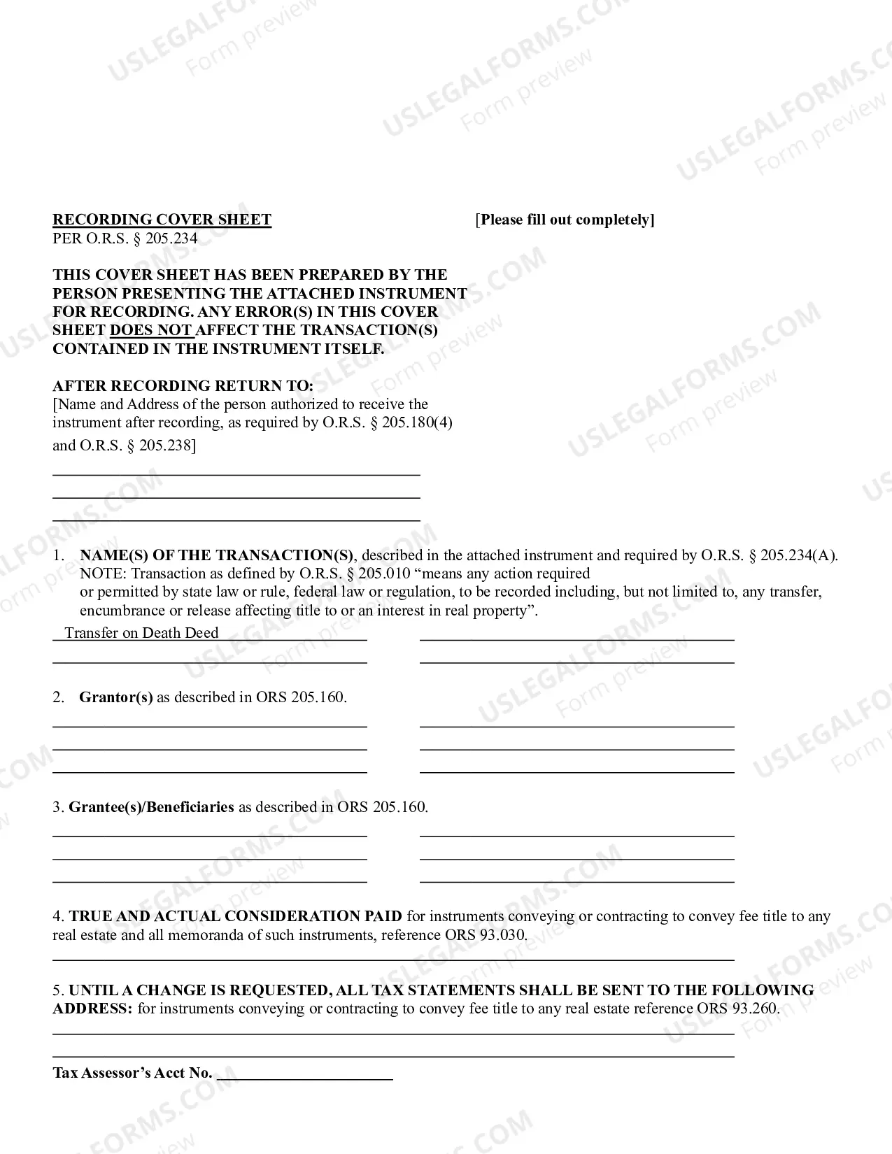 Preview Transfer on Death Deed from Husband and Wife / Two Individuals to Two Individual Beneficiaries.