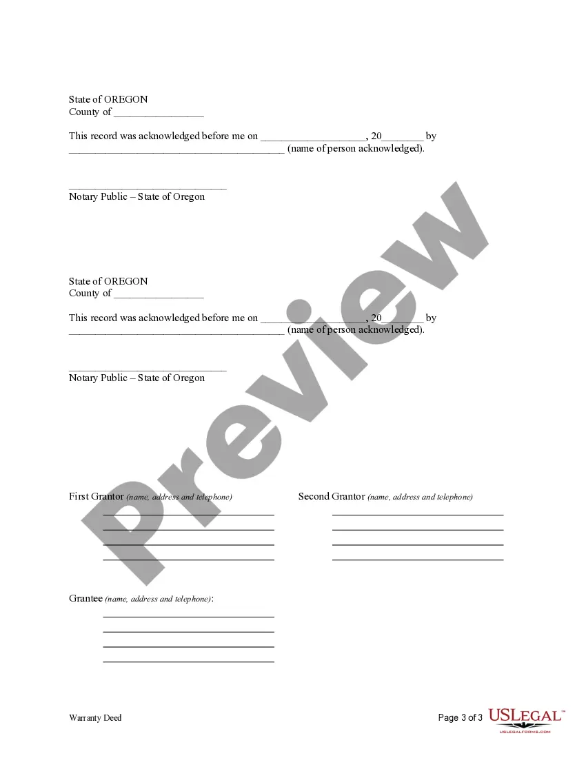 Preview Warranty Deed from two Individuals to Corporation