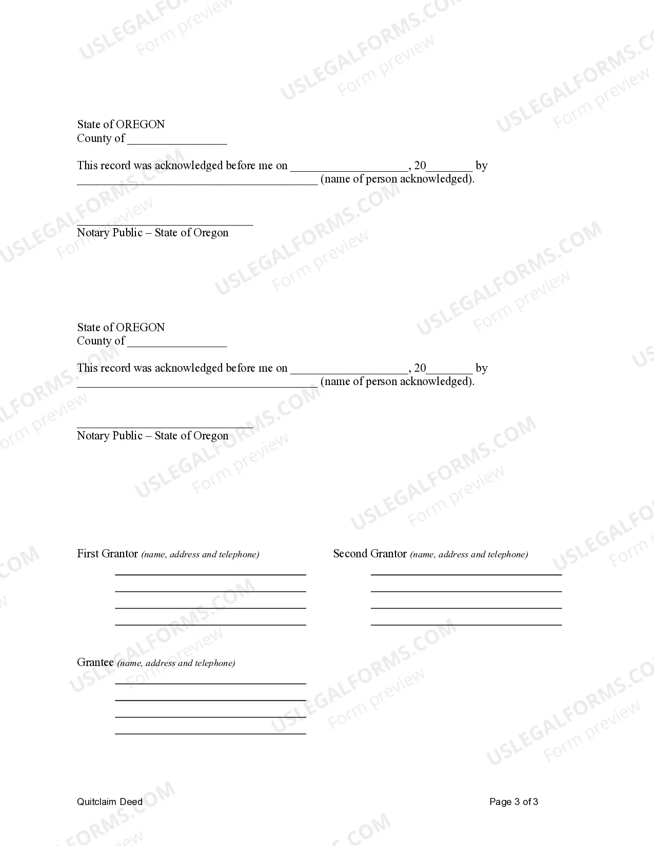 Preview Quitclaim Deed from Husband and Wife to LLC