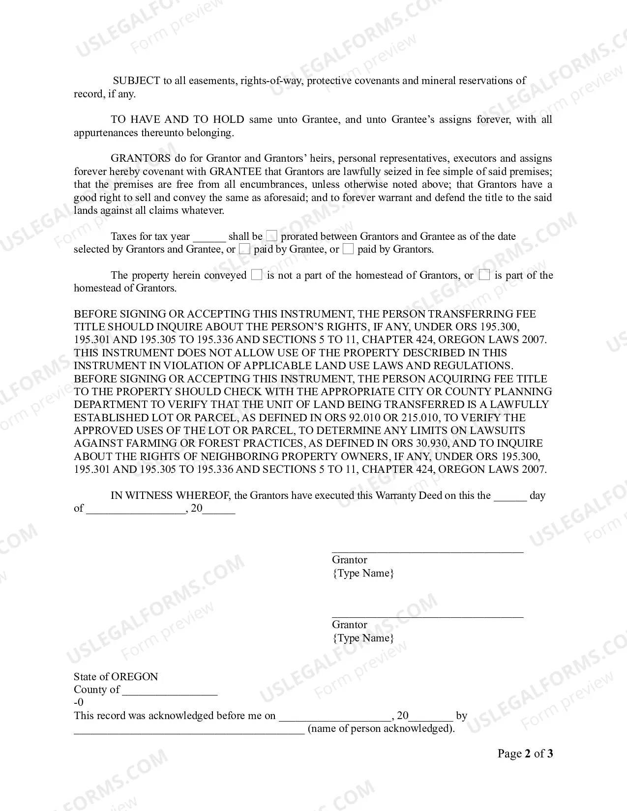 Preview Warranty Deed from Husband and Wife to LLC