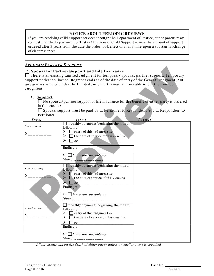 Get Stipulated General Judgment of Dissolution of Marriage and Money Award Preview Stipulated General Judgment of Dissolution of Marriage and Money Award
