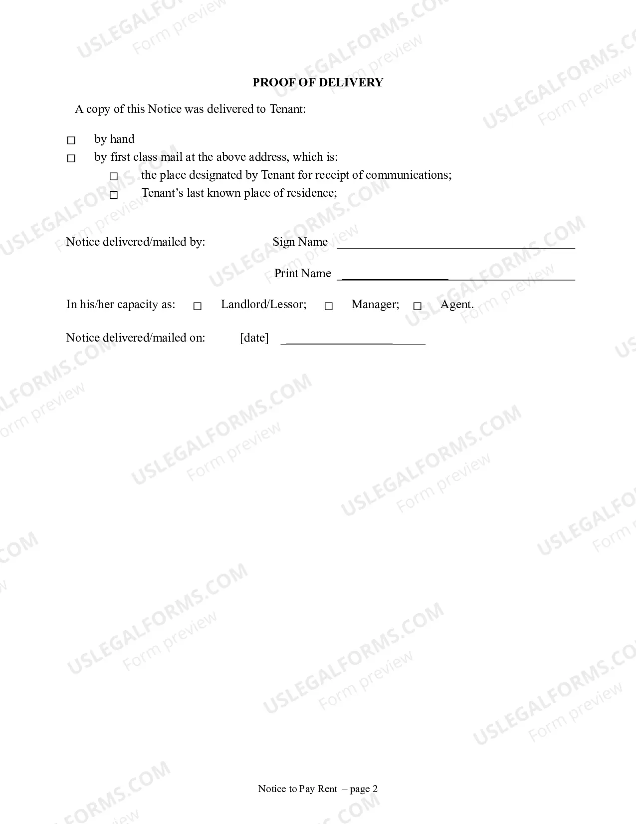 Preview 13 Day Notice to Pay Rent or Lease Terminates for Residential Property