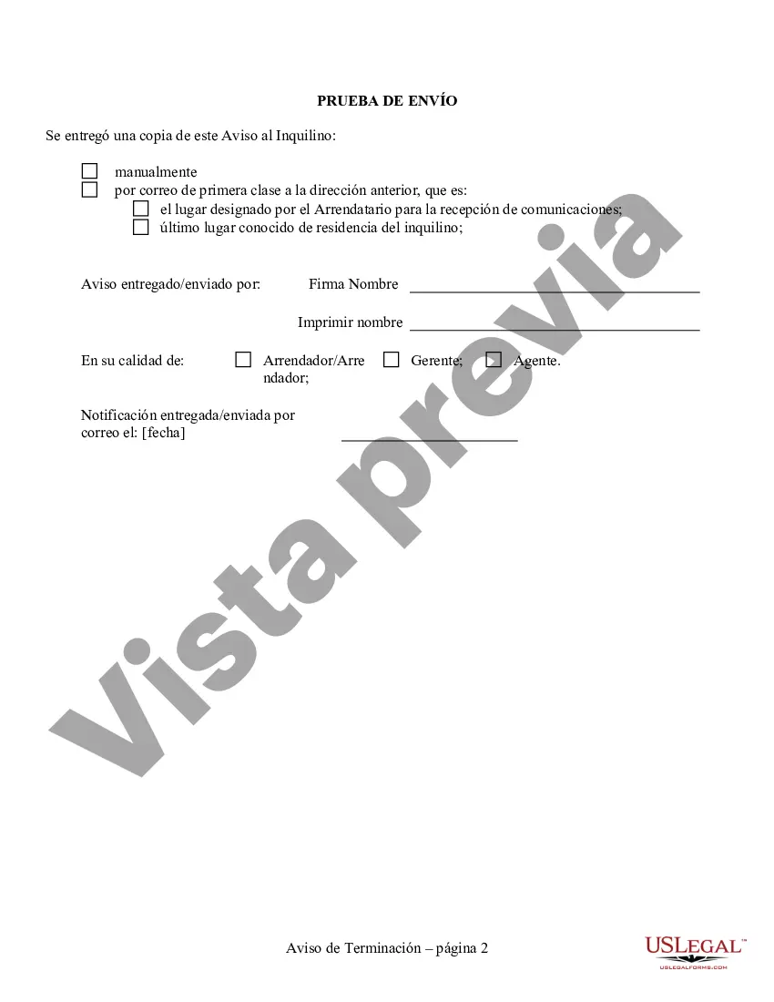 Preview Aviso de 24 horas de terminación inmediata - Residencial -