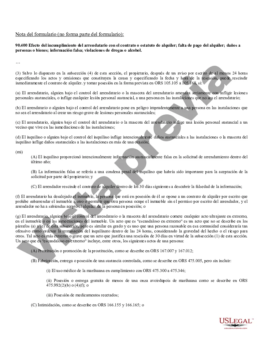 Preview Aviso de 24 horas de terminación inmediata - Residencial -