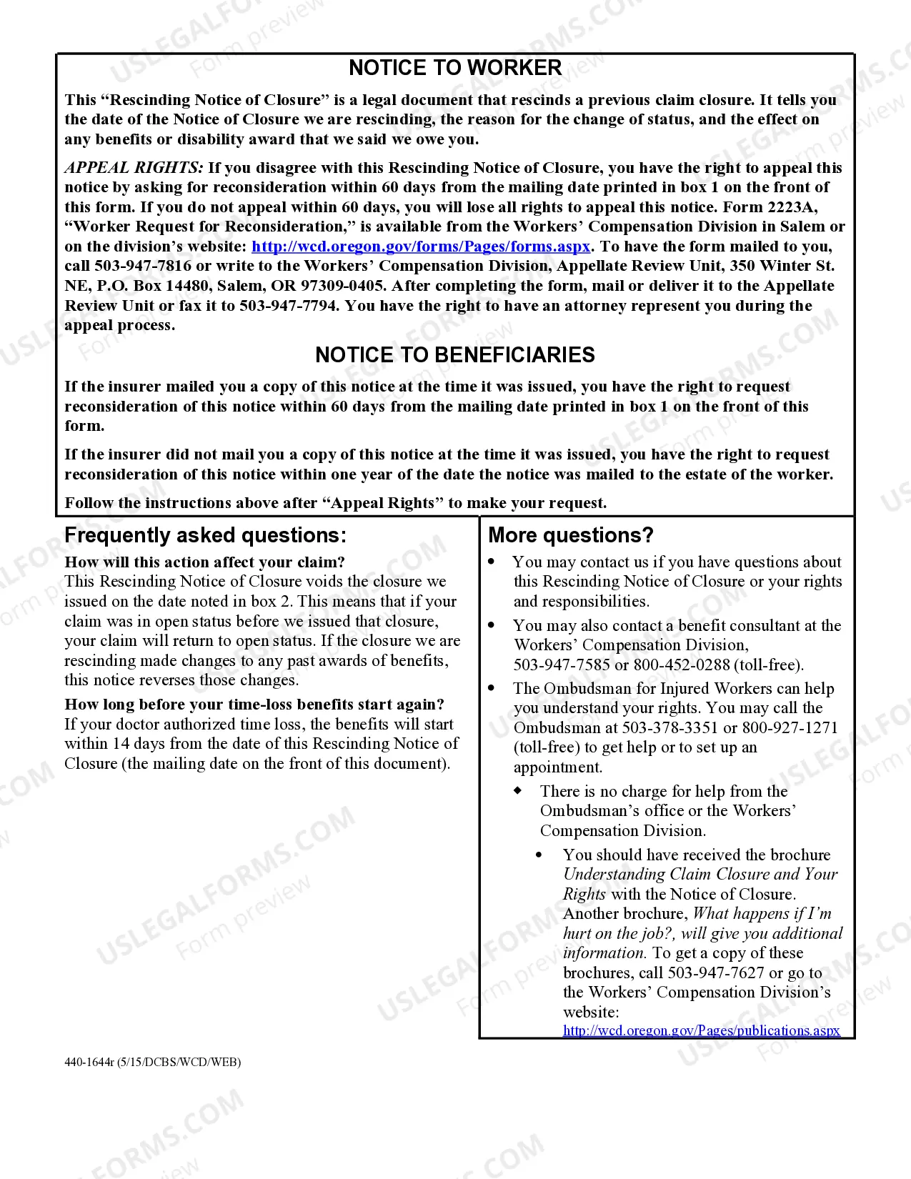 Preview Rescinding Notice Of Closure