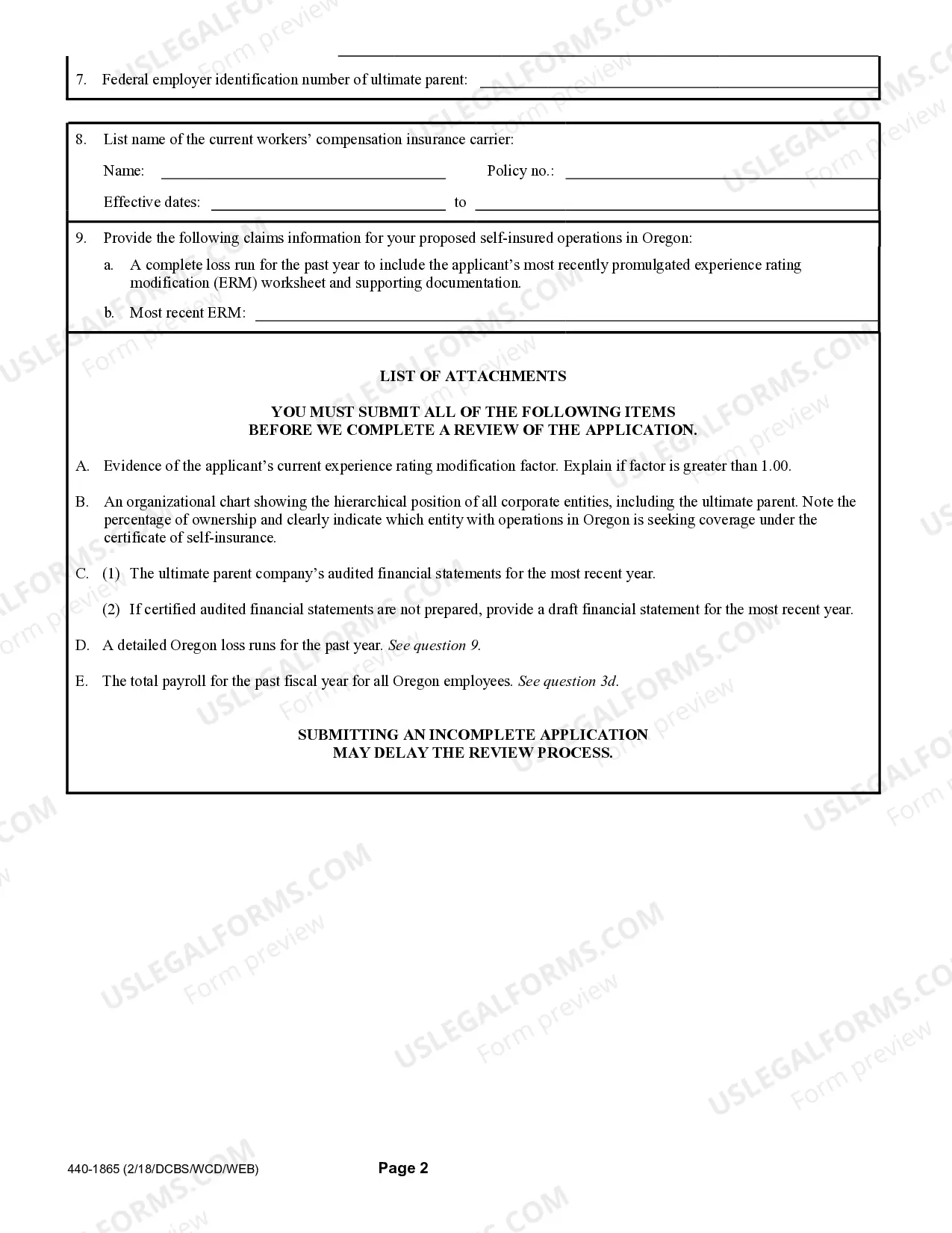 Preview Endorsement to Include Legal Entity in Self-Insured Certification