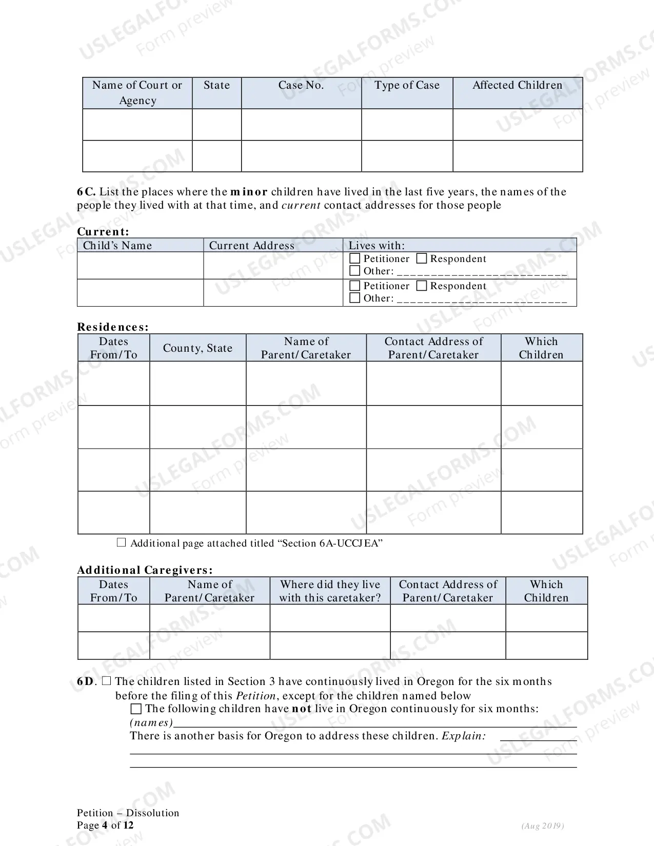 Preview Petition for Dissolution of Marriage