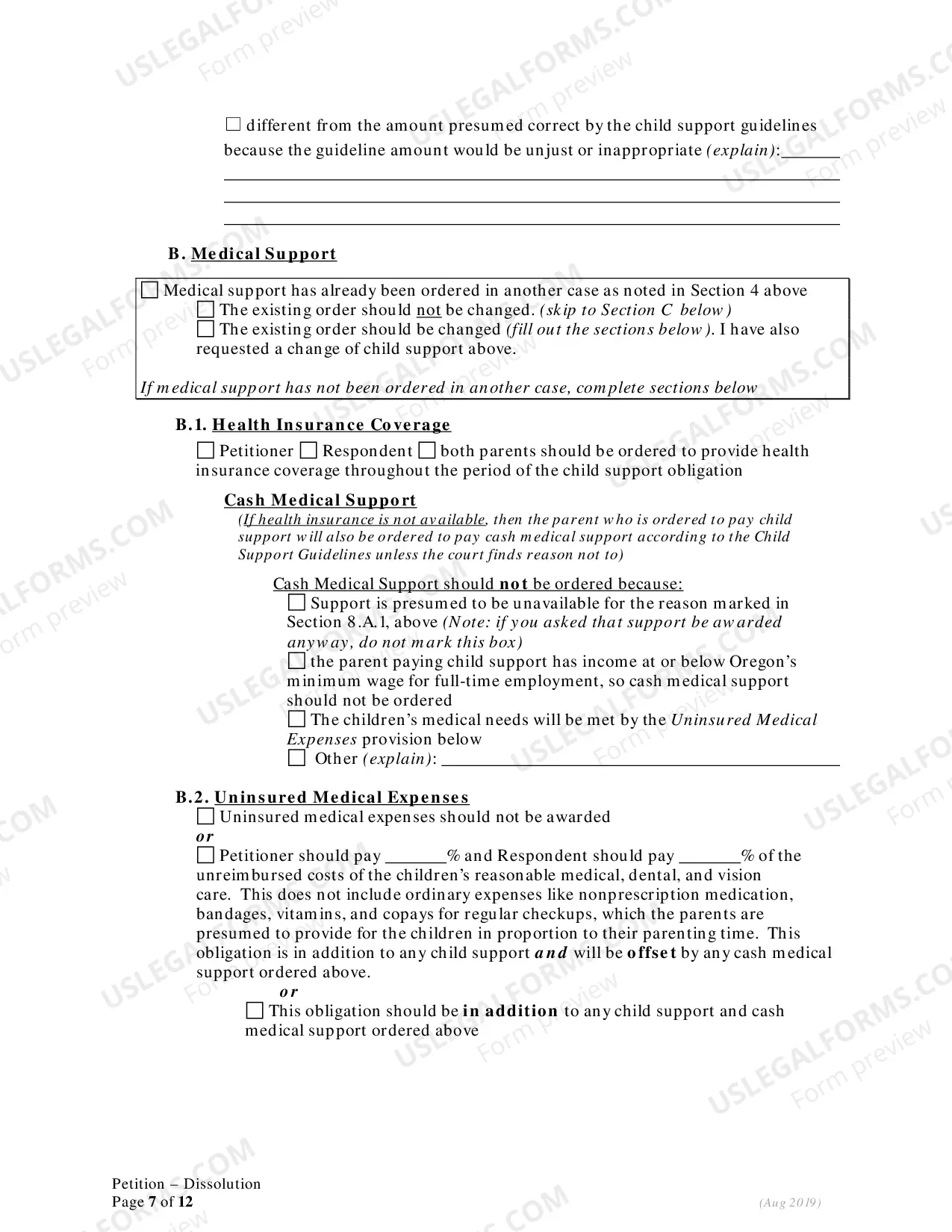 Preview Petition for Dissolution of Marriage