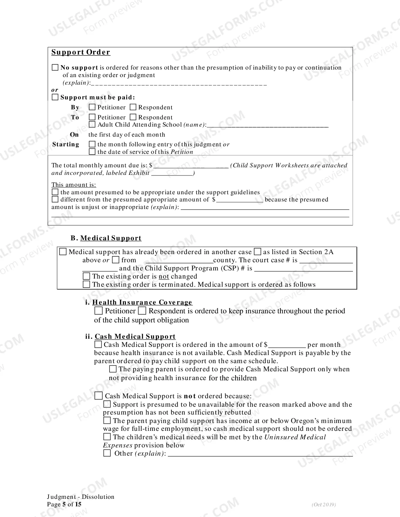 Preview General Judgment of Dissolution of Marriage