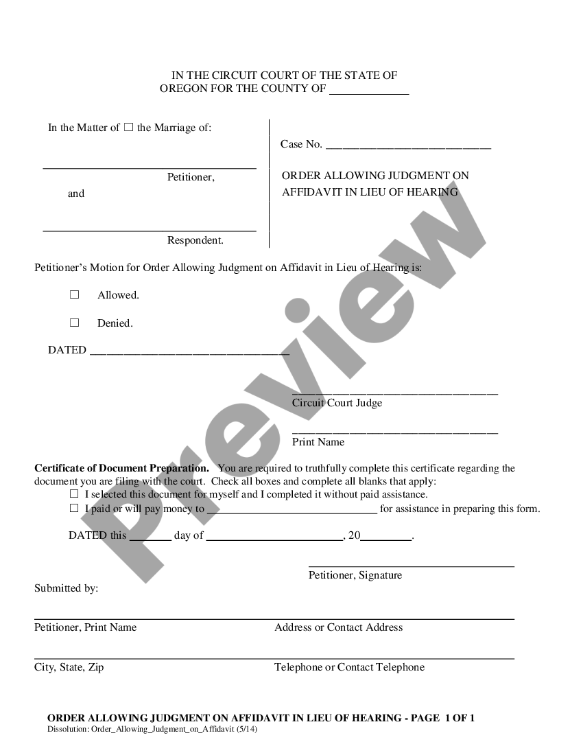 Affidavit For Motion To Continue US Legal Forms