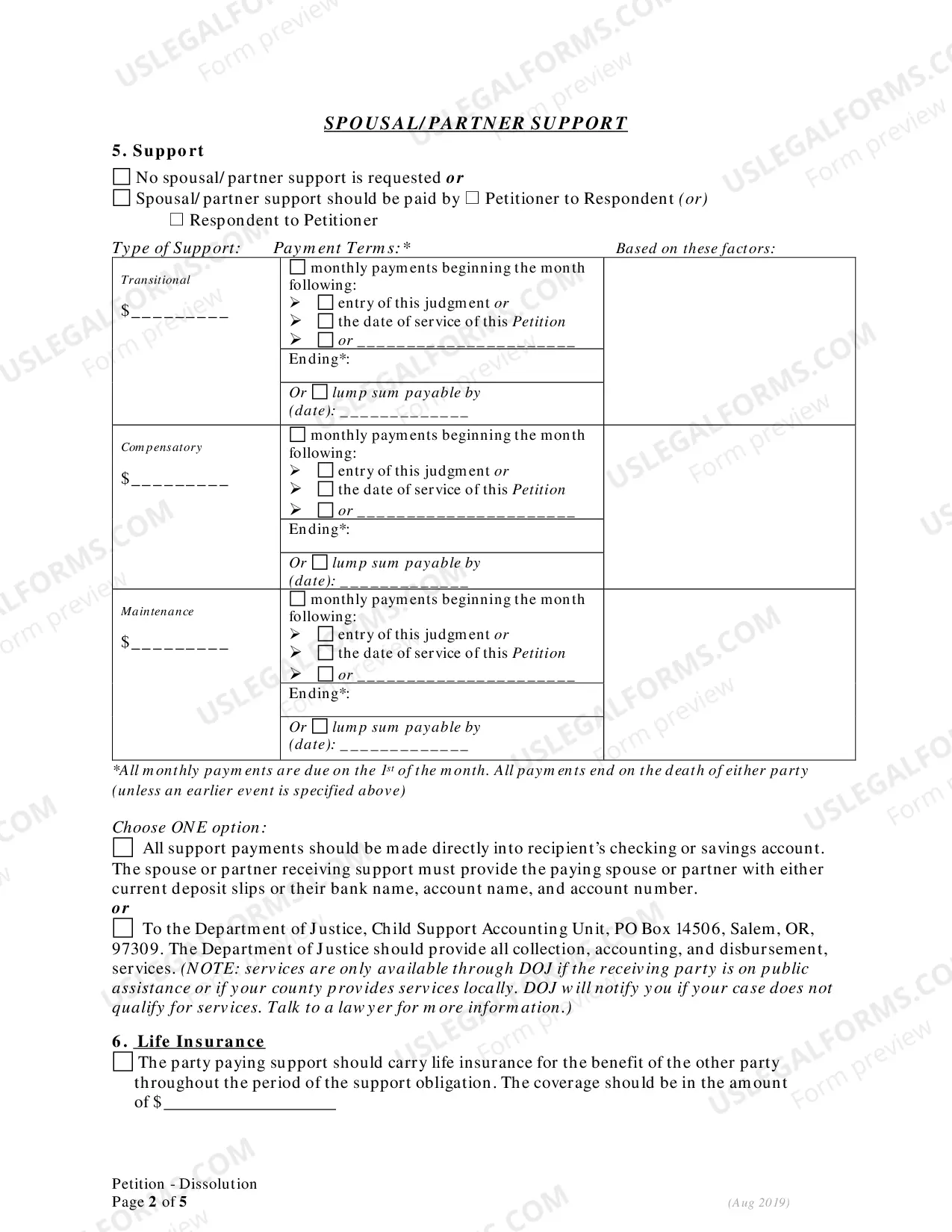 Preview Petition for Dissolution of Marriage