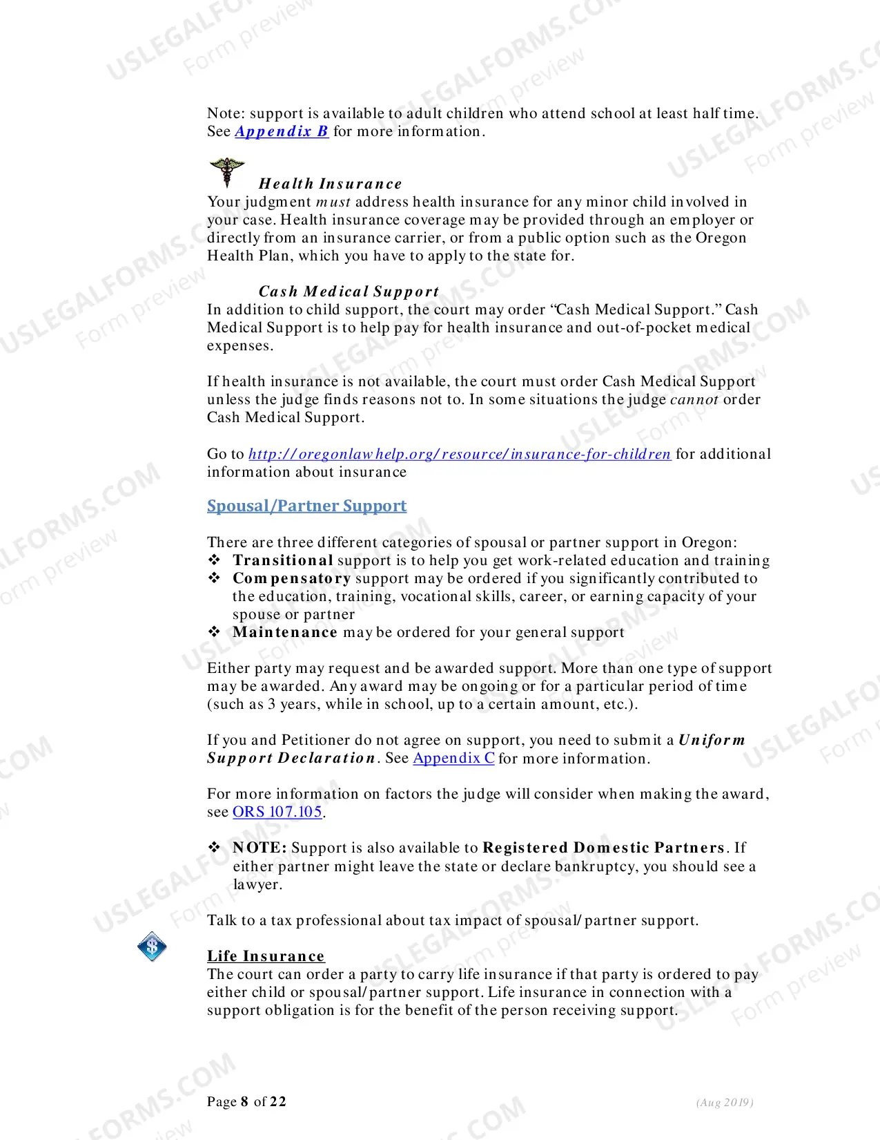 Preview Instructions - Responding to Petition for Dissolution (Divorce) - With Children