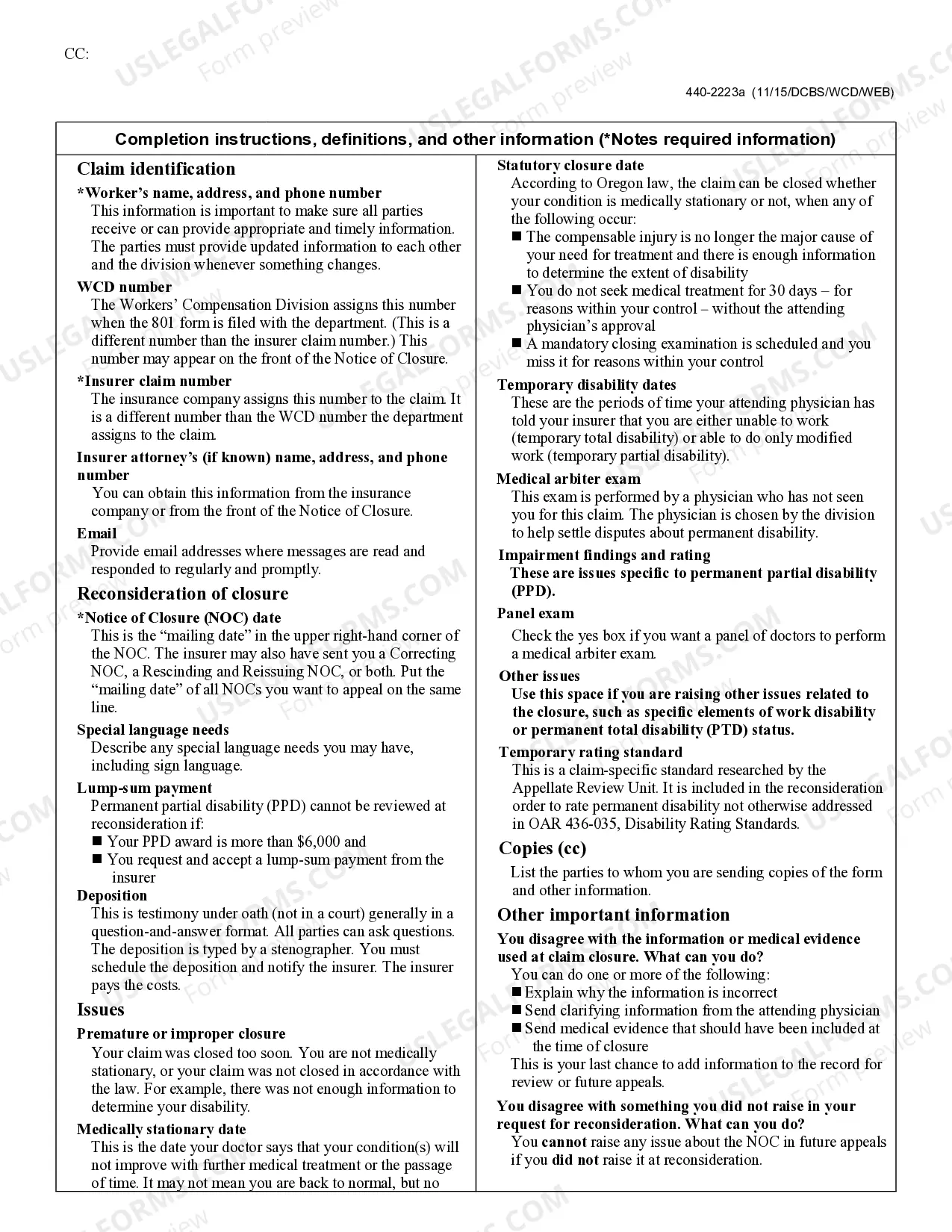 Preview Worker Request for Reconsideration